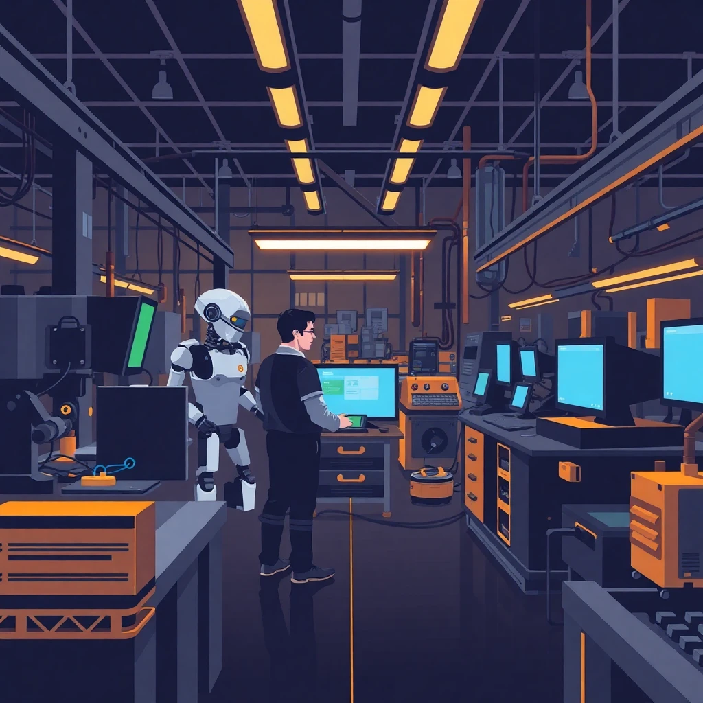 Modern manufacturing workplace