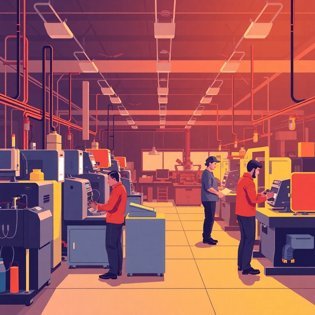 Modern manufacturing workspace