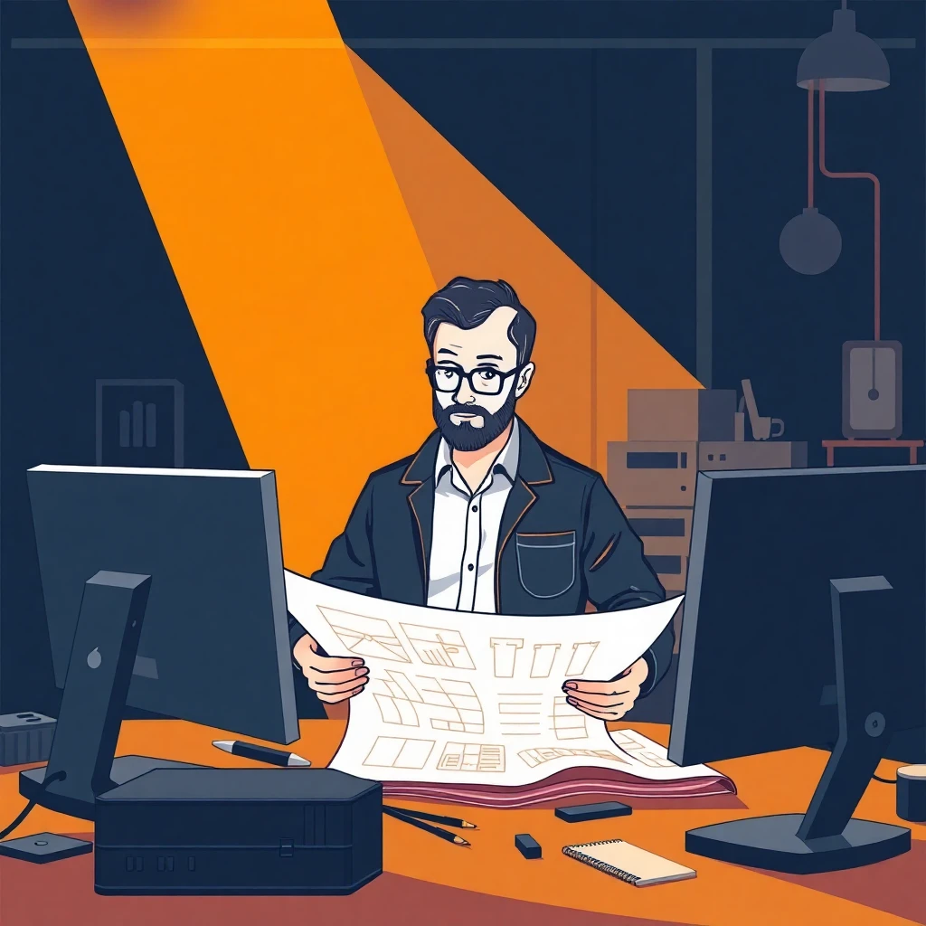 Ingenieur bei der Arbeit