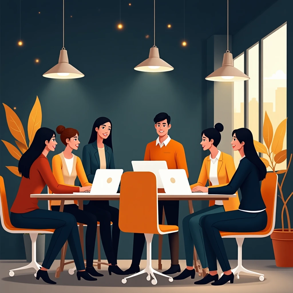 Profesionales en una oficina