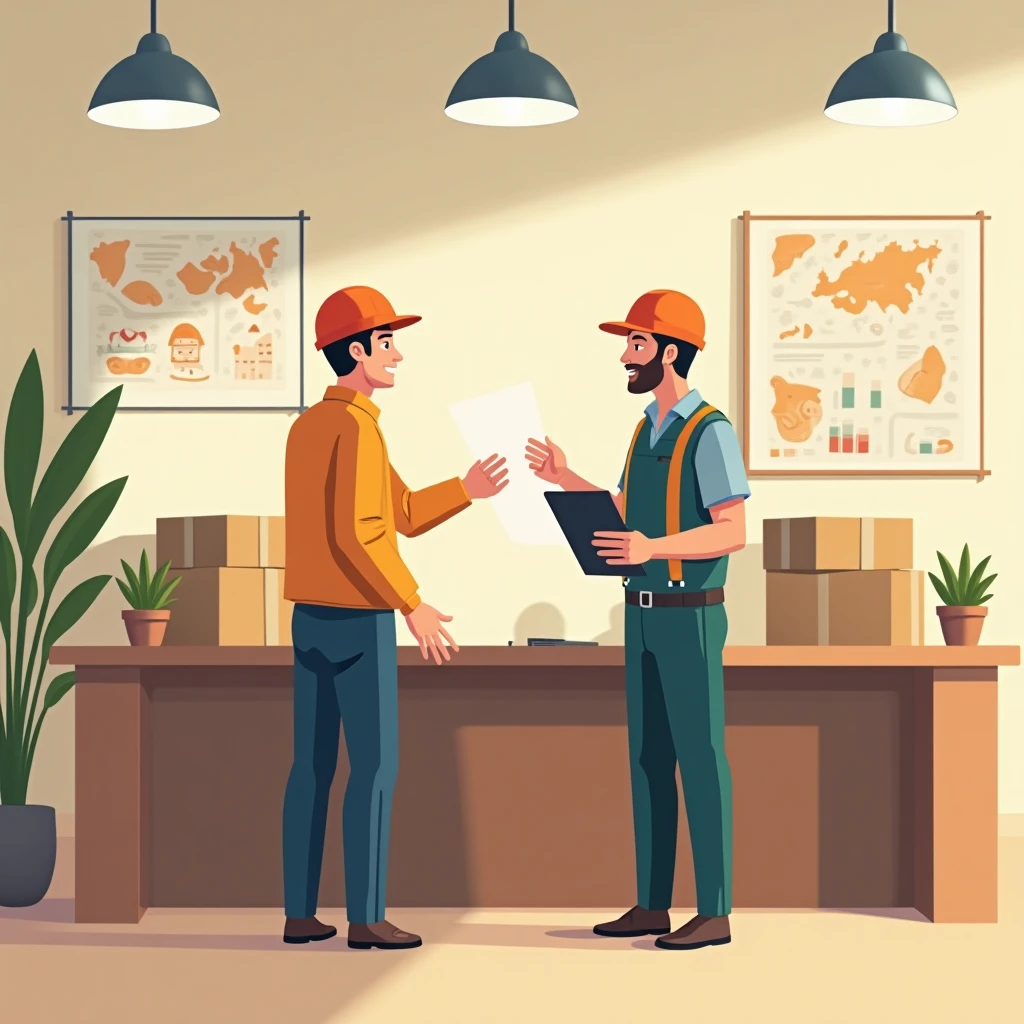 Conductor y gerente de entrega