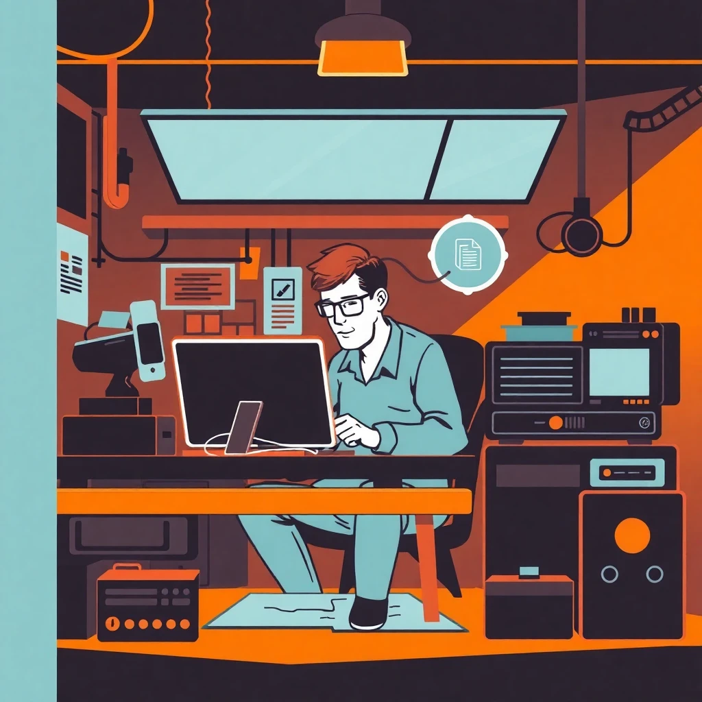 Desarrollador de software en acción