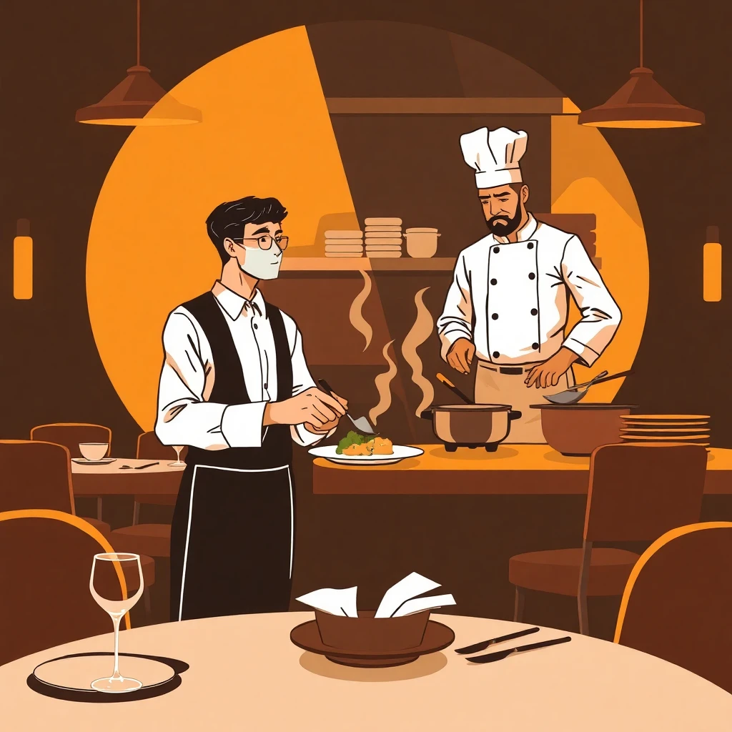 Comparación de mesero y cocinero ejecutivo
