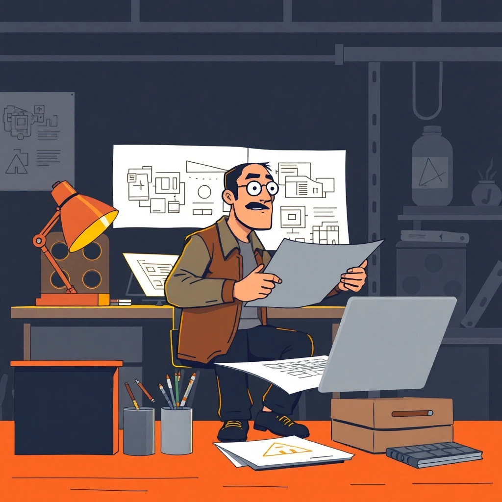 Gerente de proyectos revisando documentos