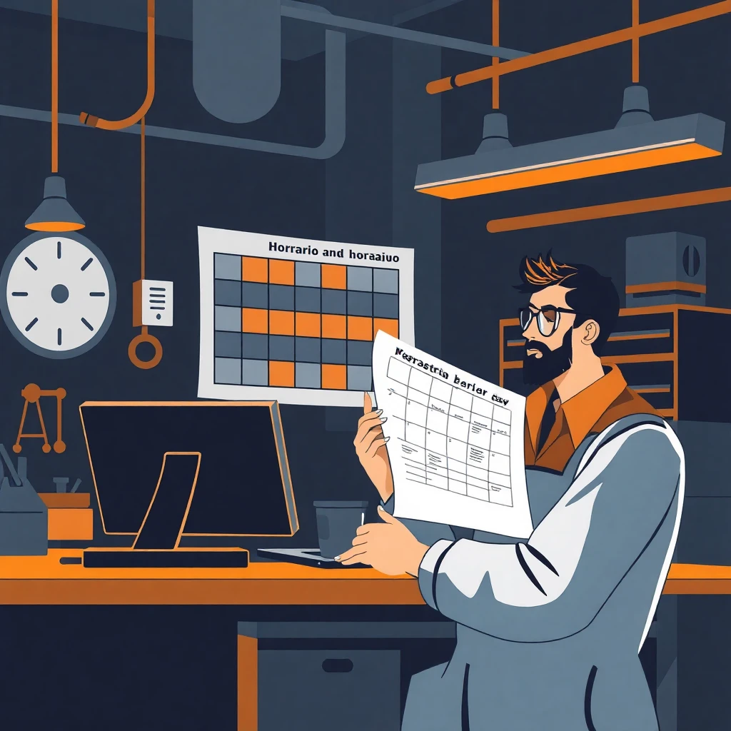 Revisando horarios de trabajo
