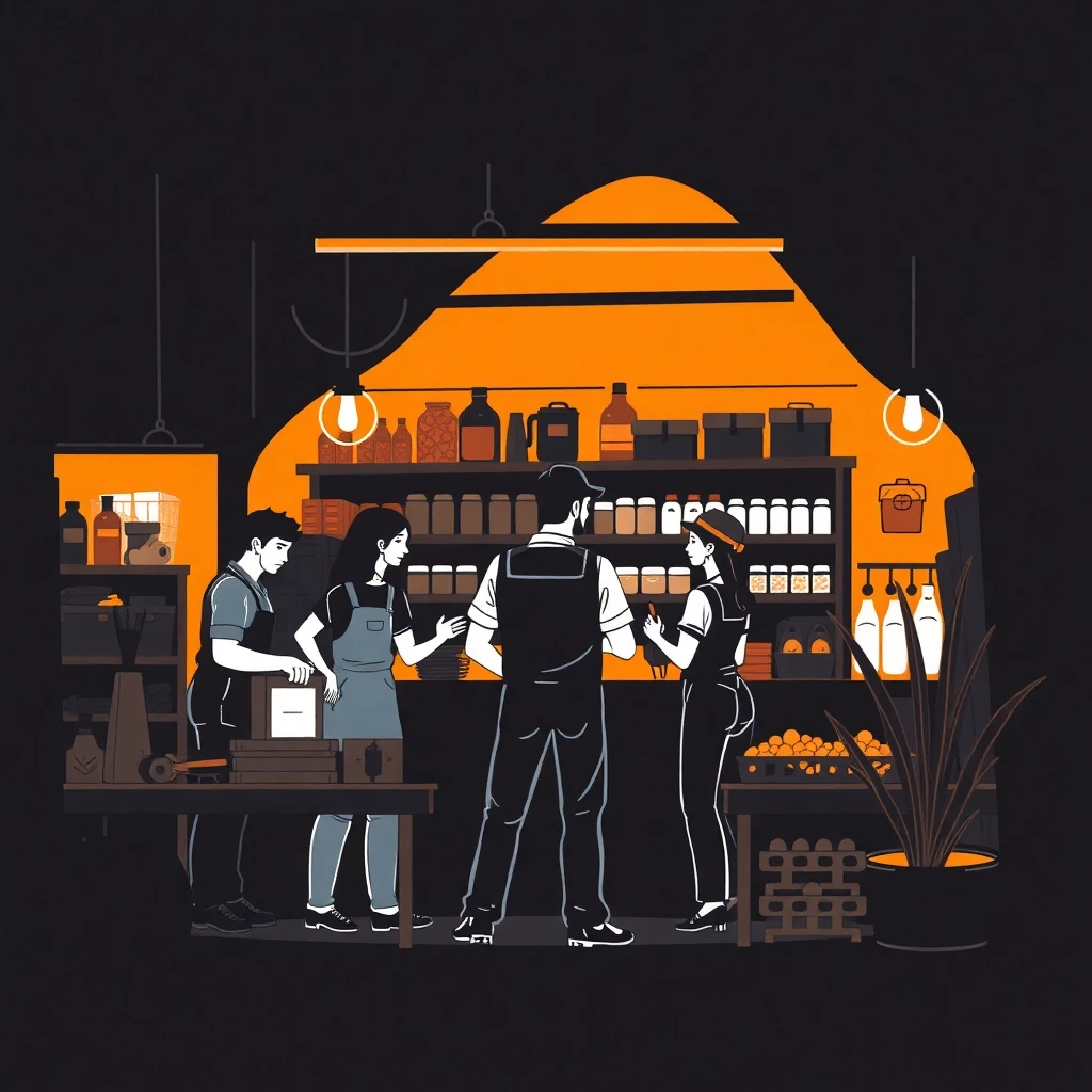 Trabajo colaborativo en tienda