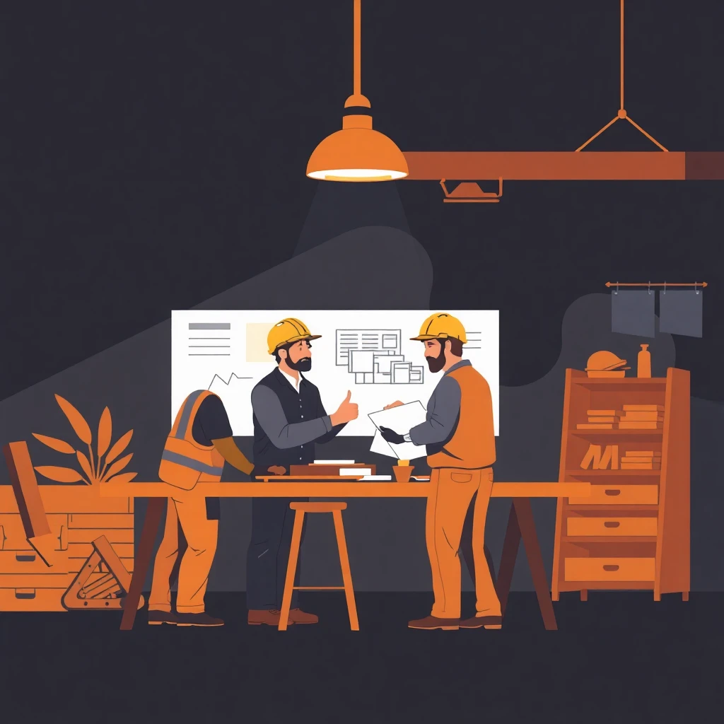 Trabalhar em equipe na construção