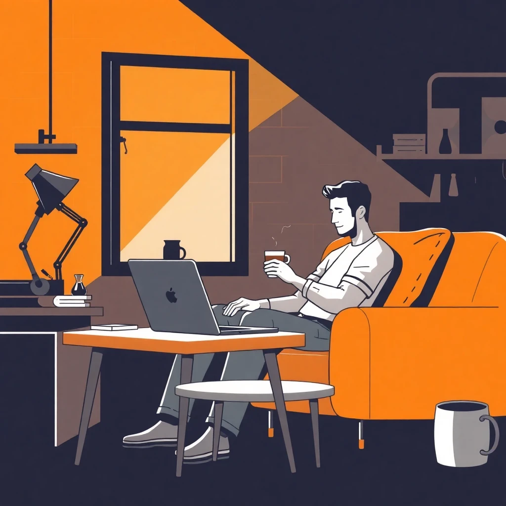 Trabajador remoto de IT