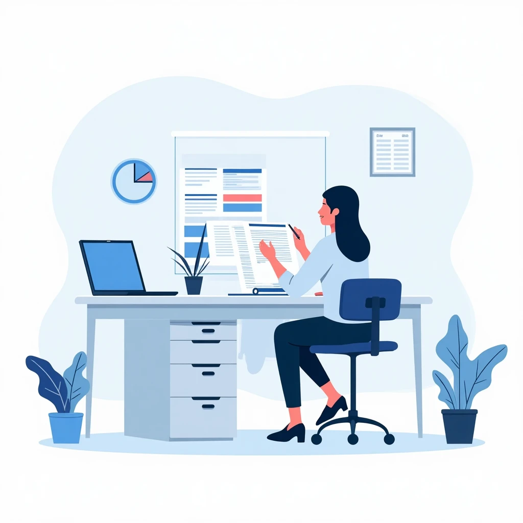 Teacher planning lessons