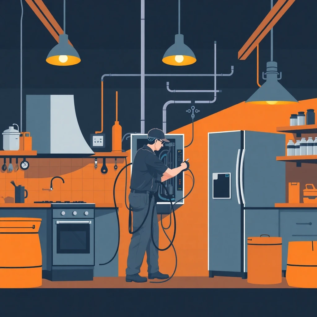 Electrician at work