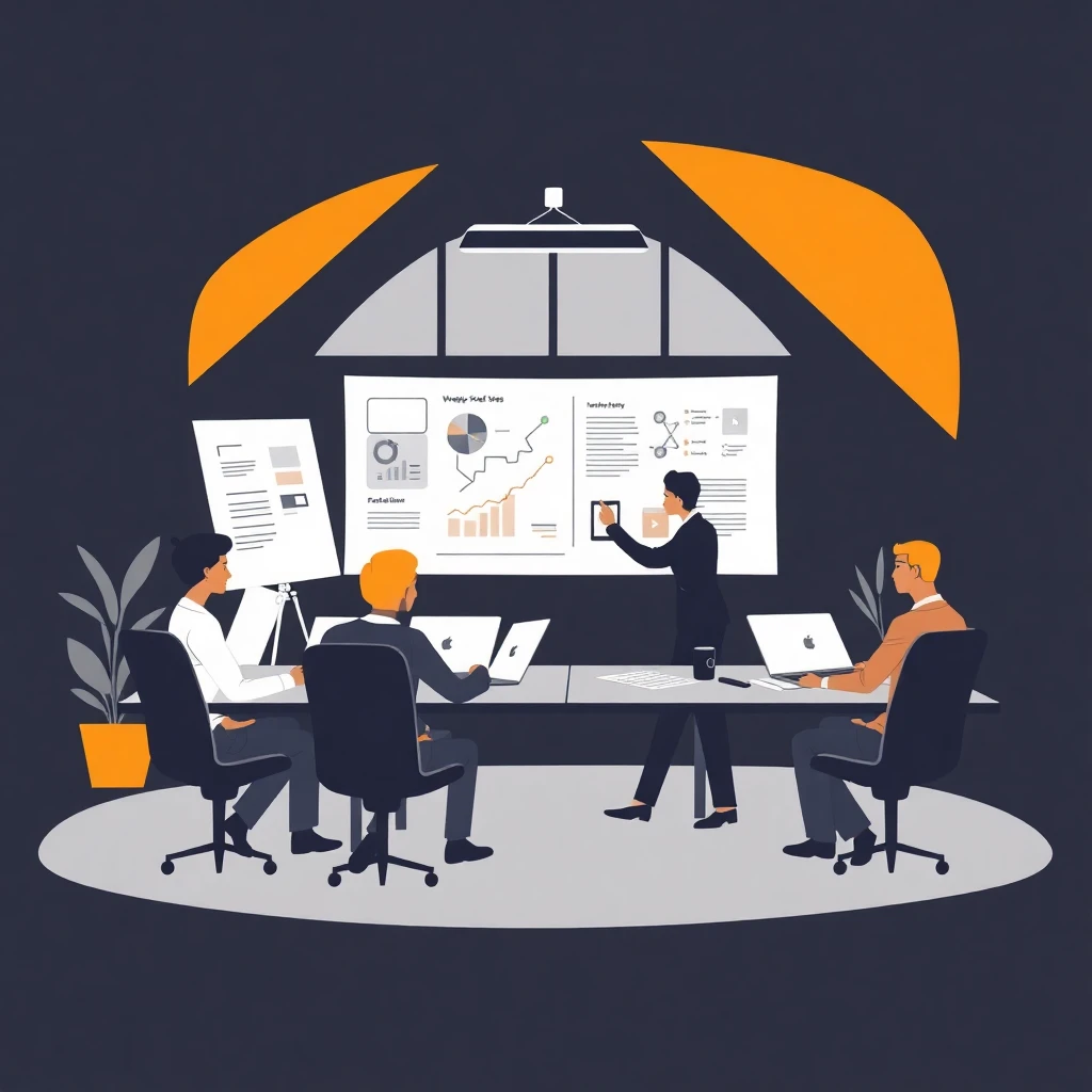 Project management team meeting