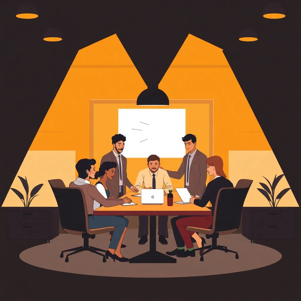 Collaborative team meeting