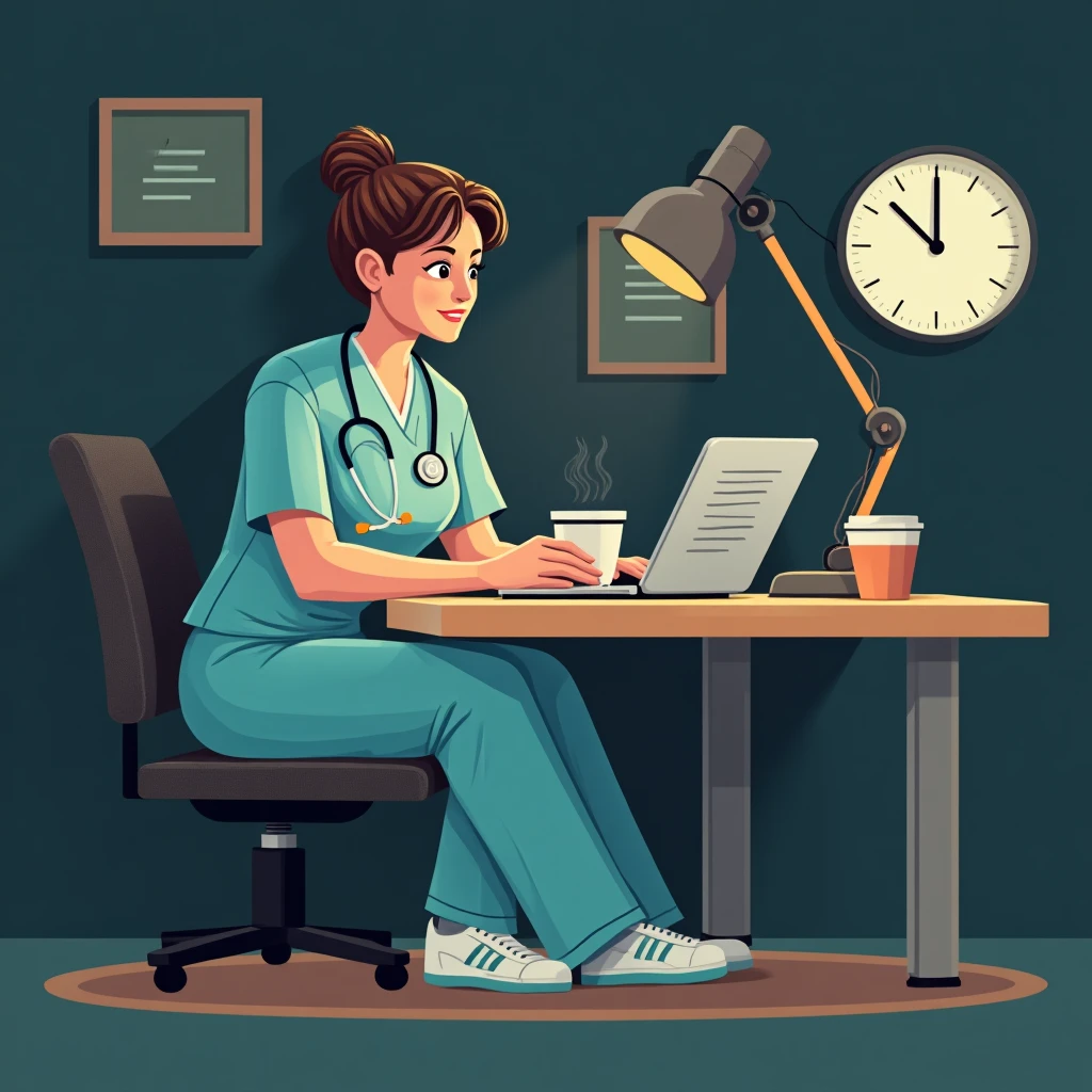 Nurse comparing job listings