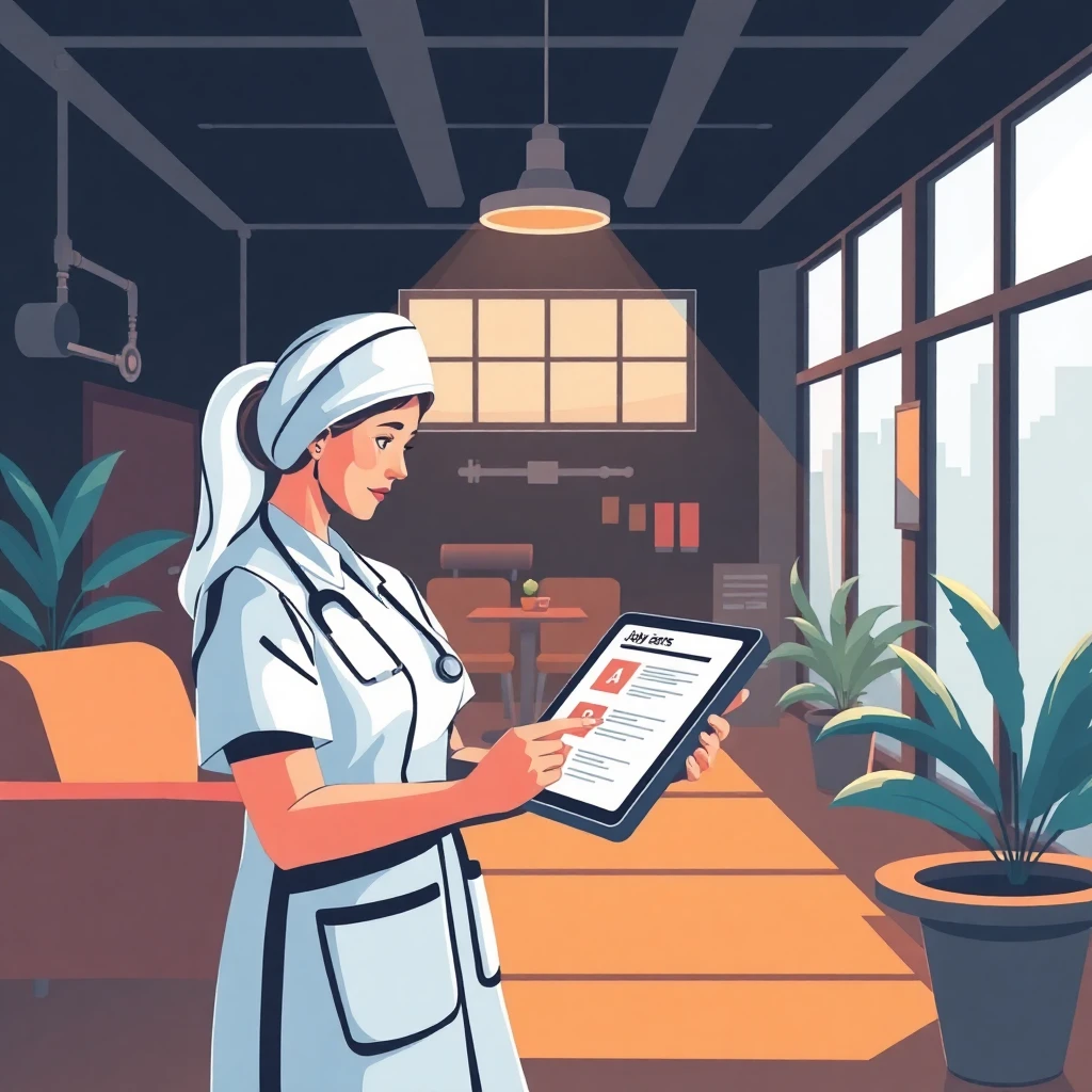 Nursing job review scene