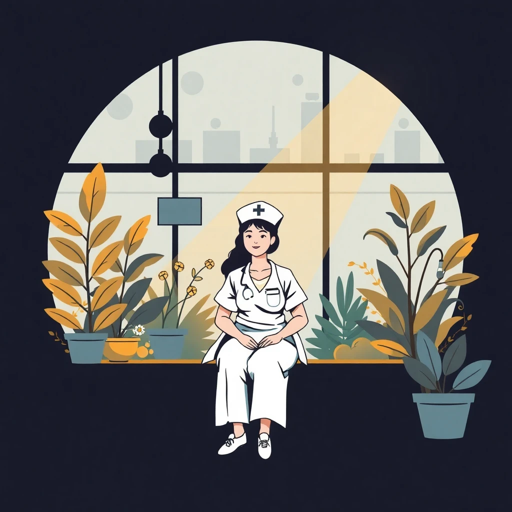 Nurse relaxing