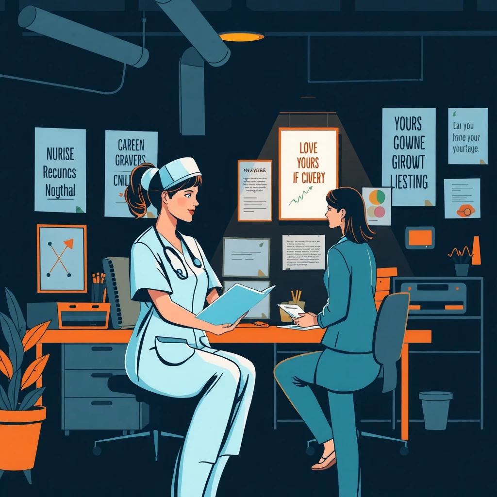 Nurse discussing career growth