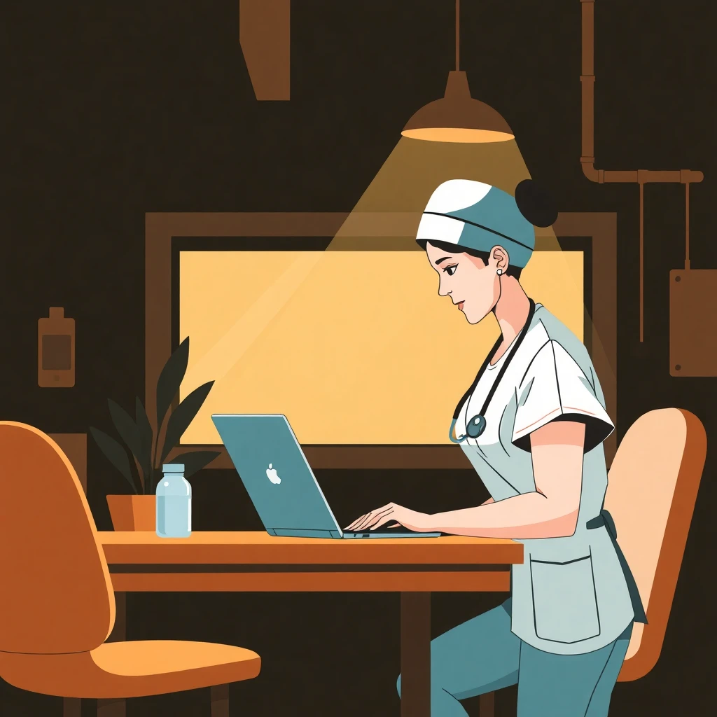 Nurse comparing hospital job offers