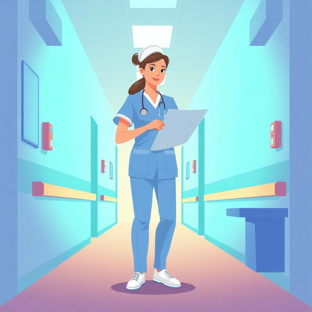 Nurse checking patient chart