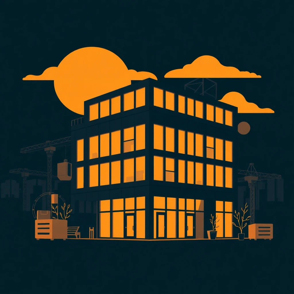 Office building in city