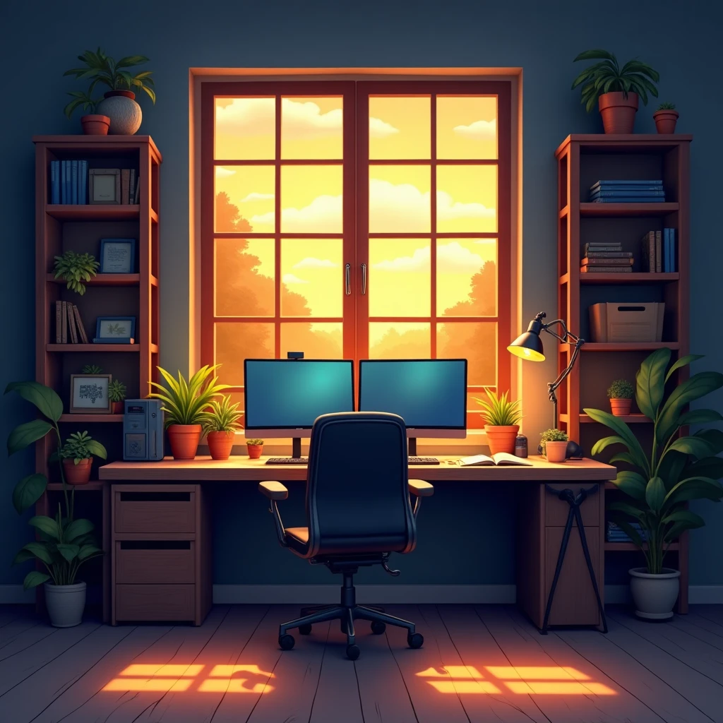 High-tech home office