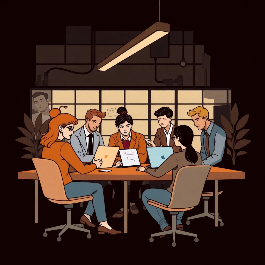 Office team collaboration