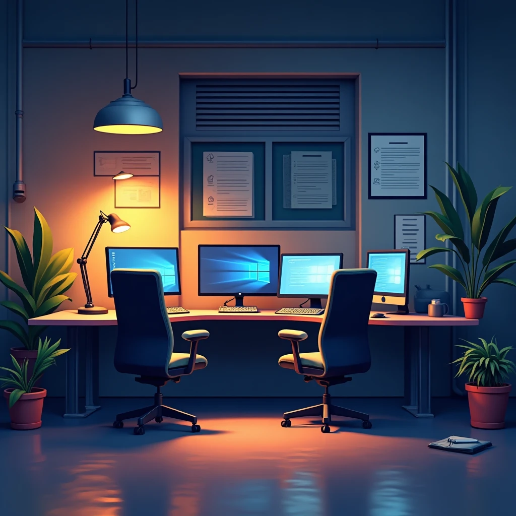 Modern office setting