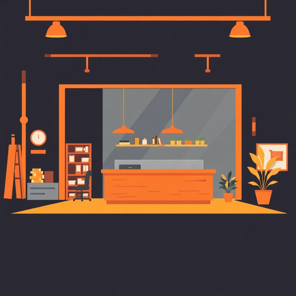 Customer service desk in a modern office