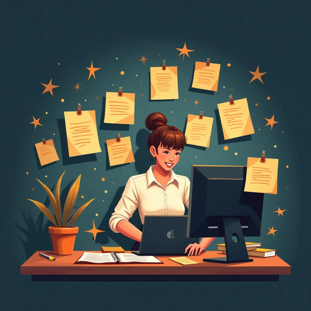 Busy admin worker