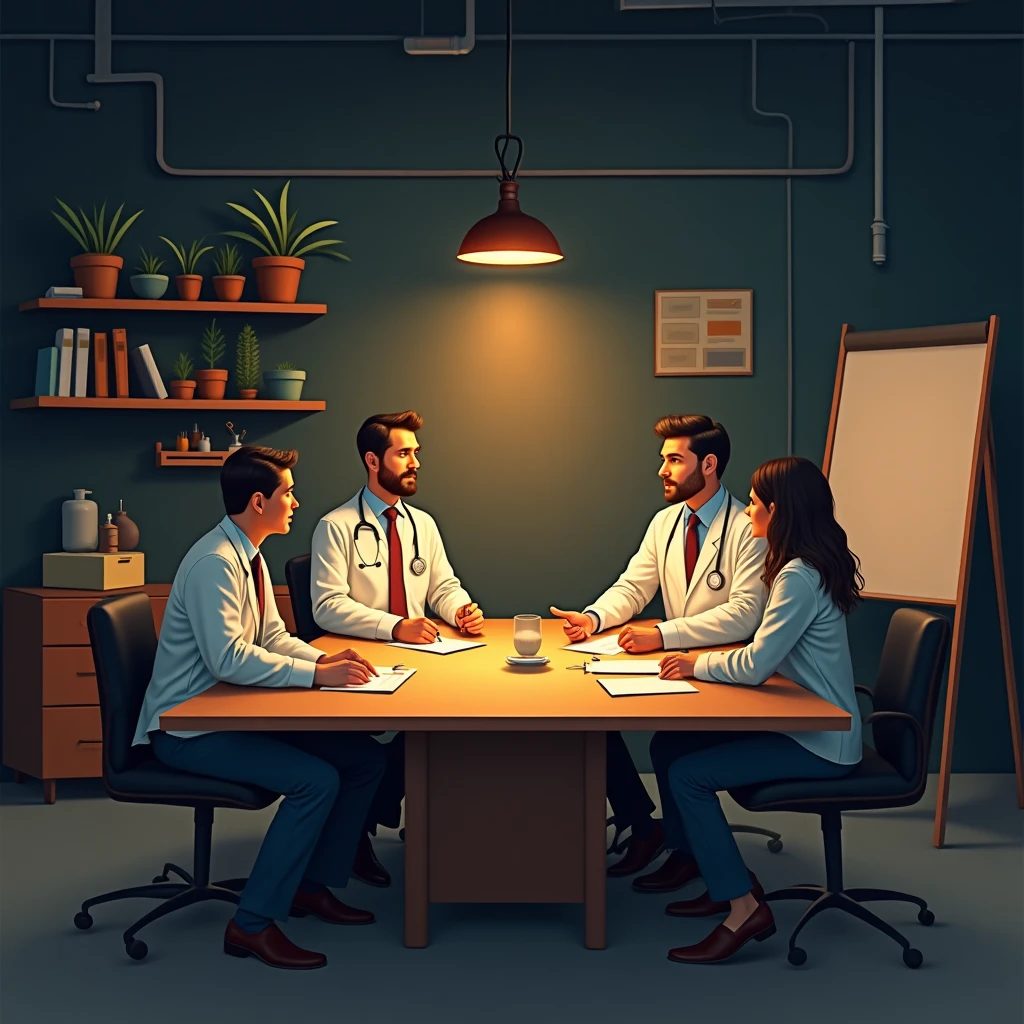 Diretor médico em reunião