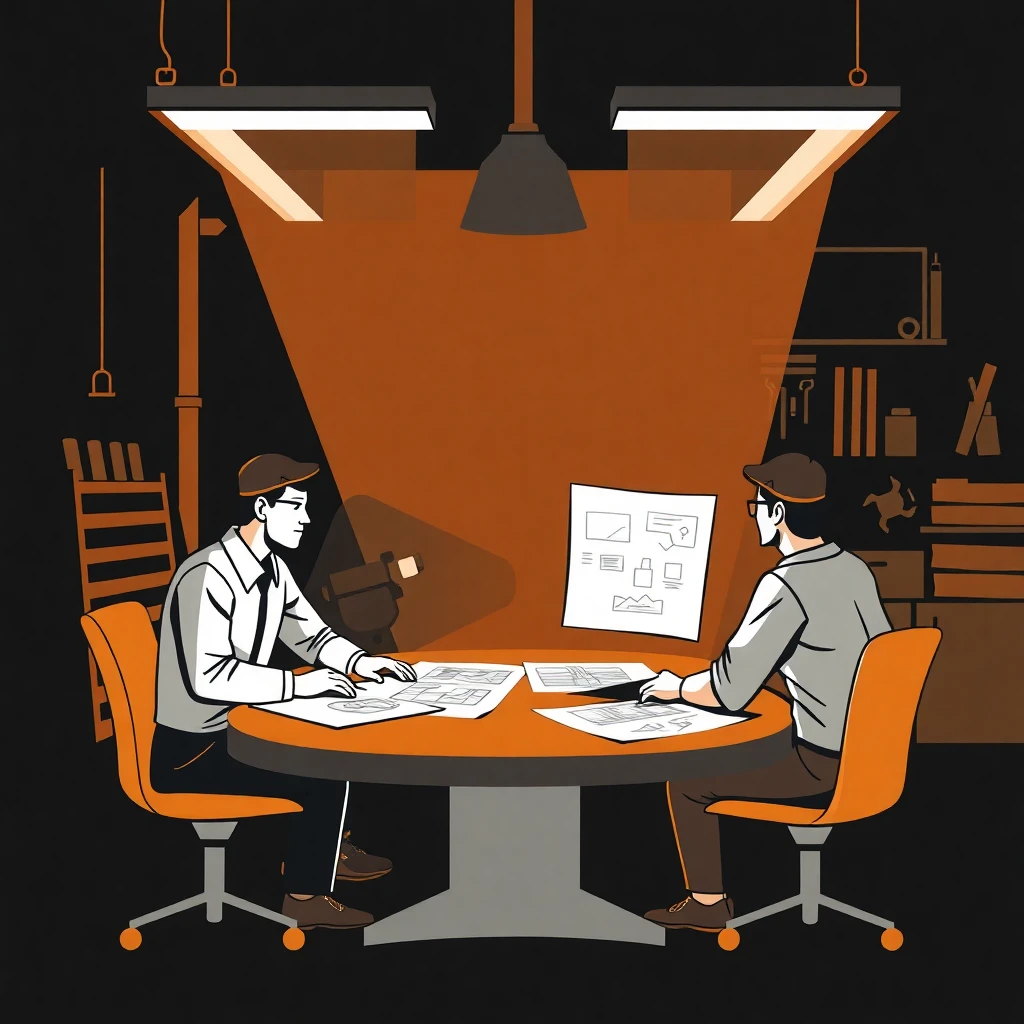 Reunião de engenheiros