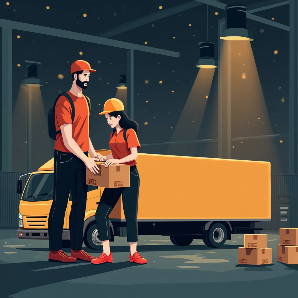 Paketzusteller im Gespräch