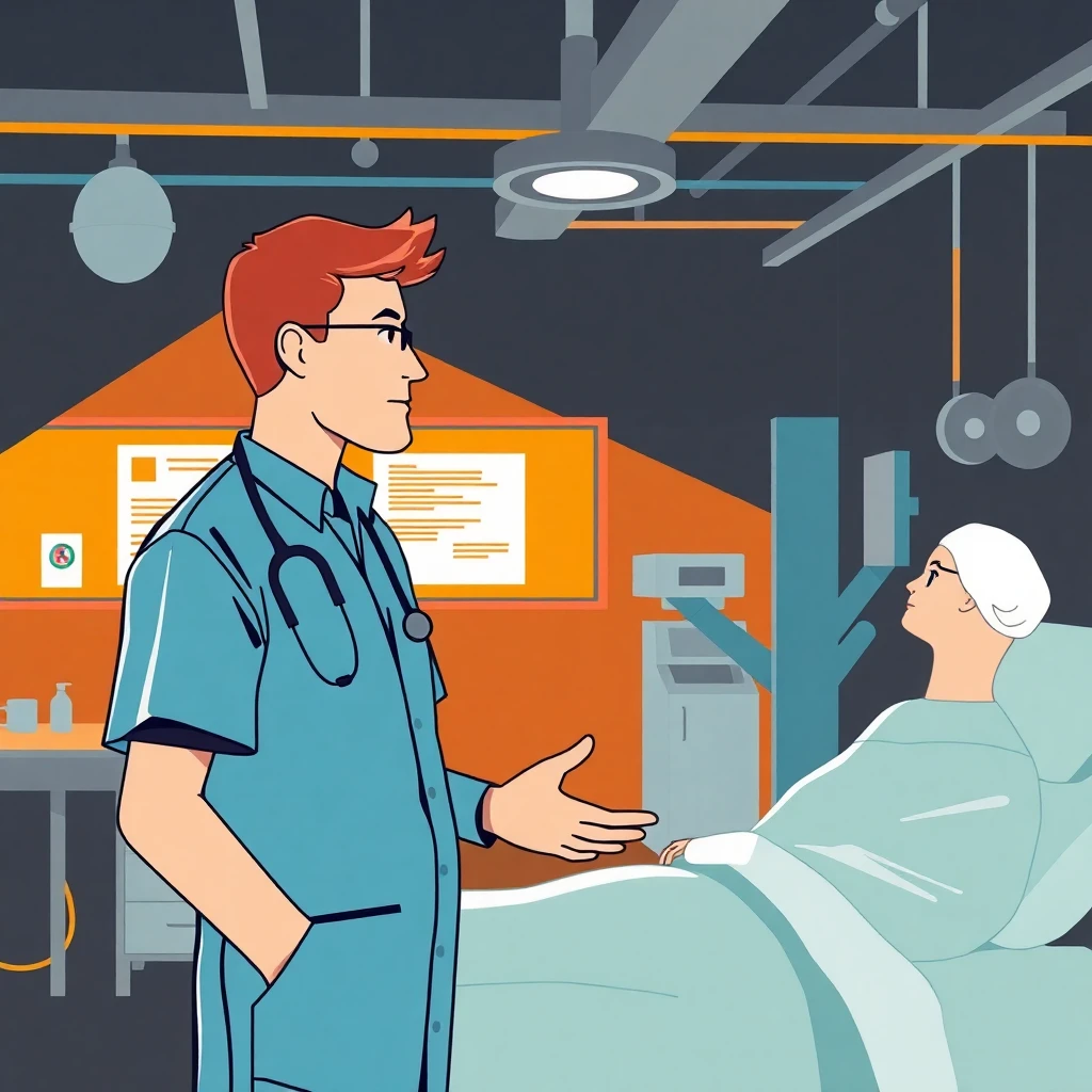 Pflegefachmann im Gespräch