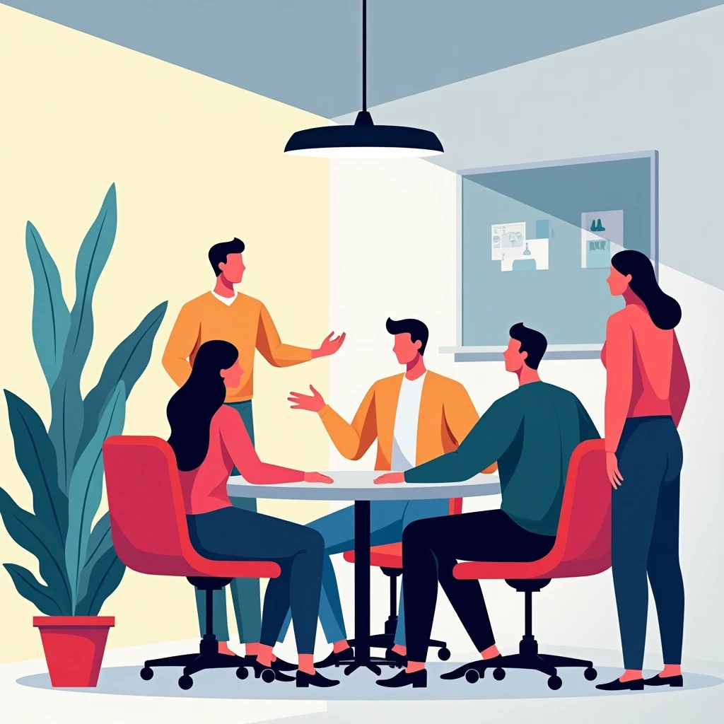 Team collaboration in progress