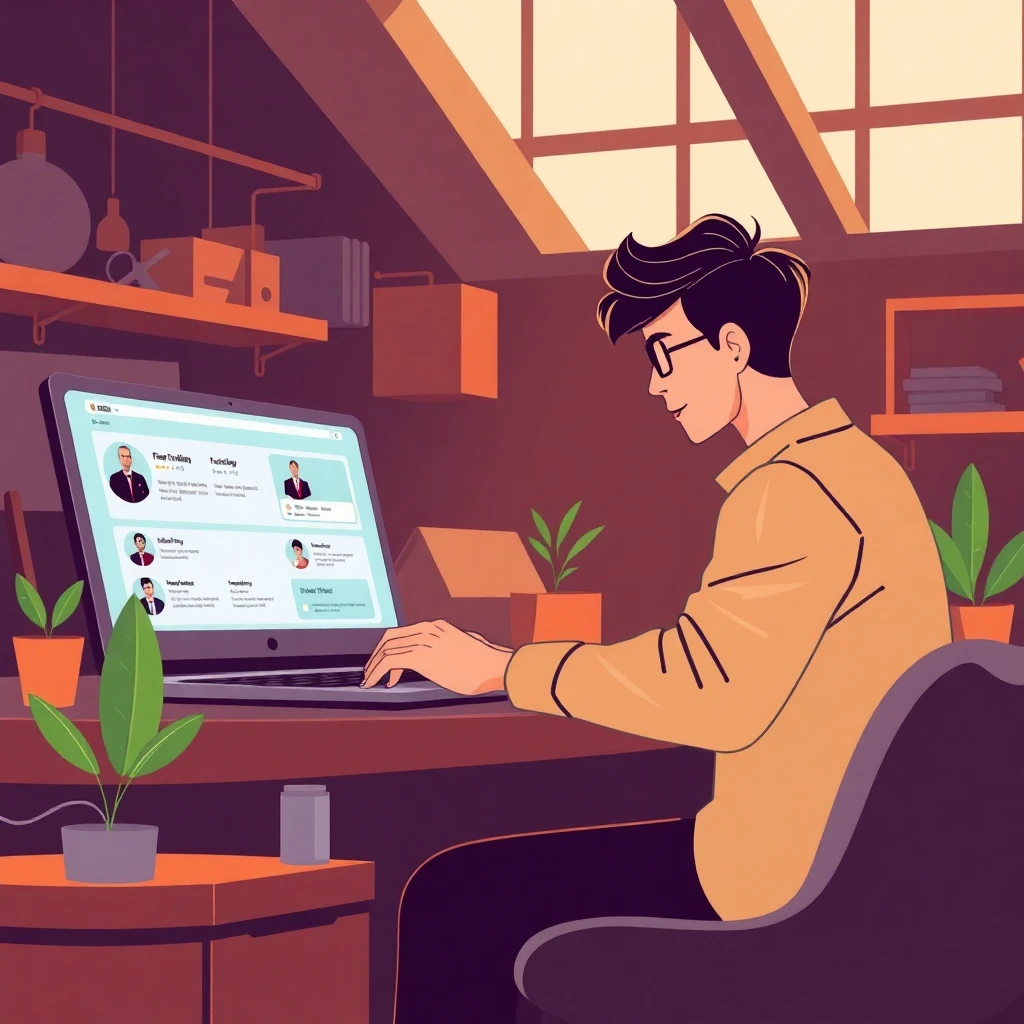 Freelancer comparing job listings