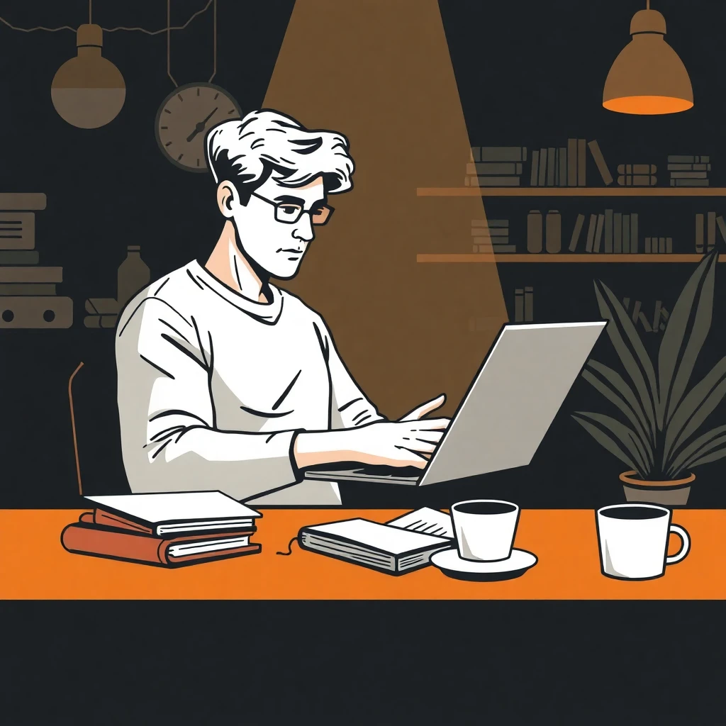 Freelancer working on project management tasks