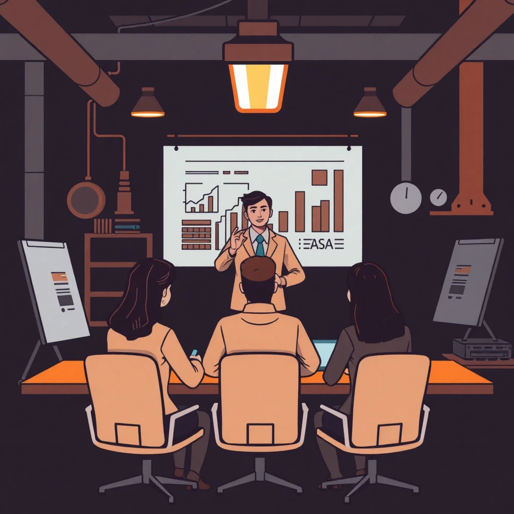 On-site project management meeting