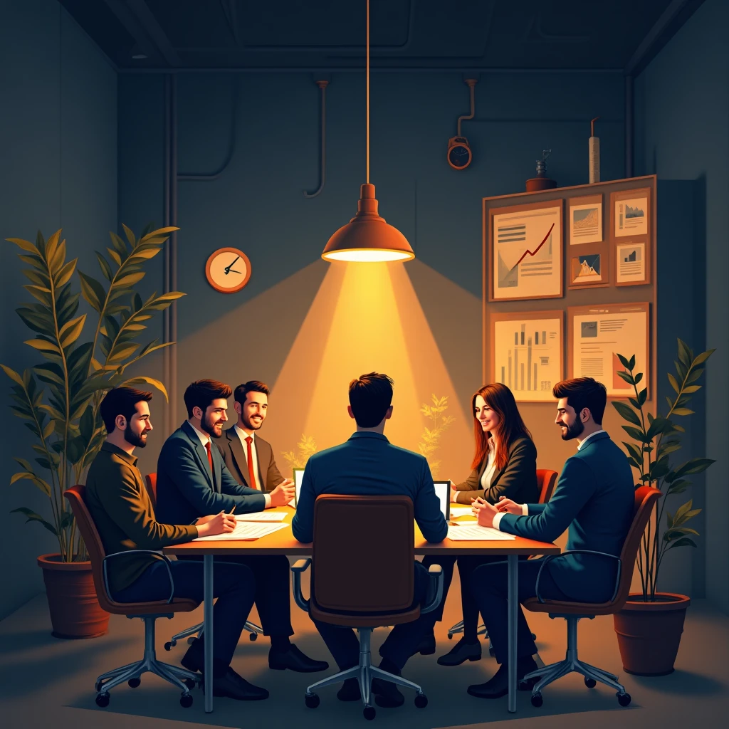 Team meeting in a modern office