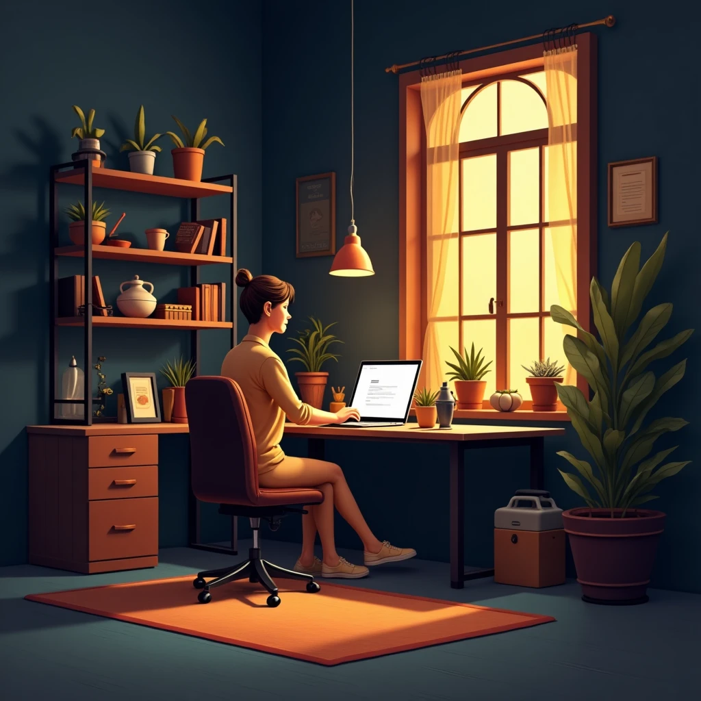 Trabajando remotamente desde casa