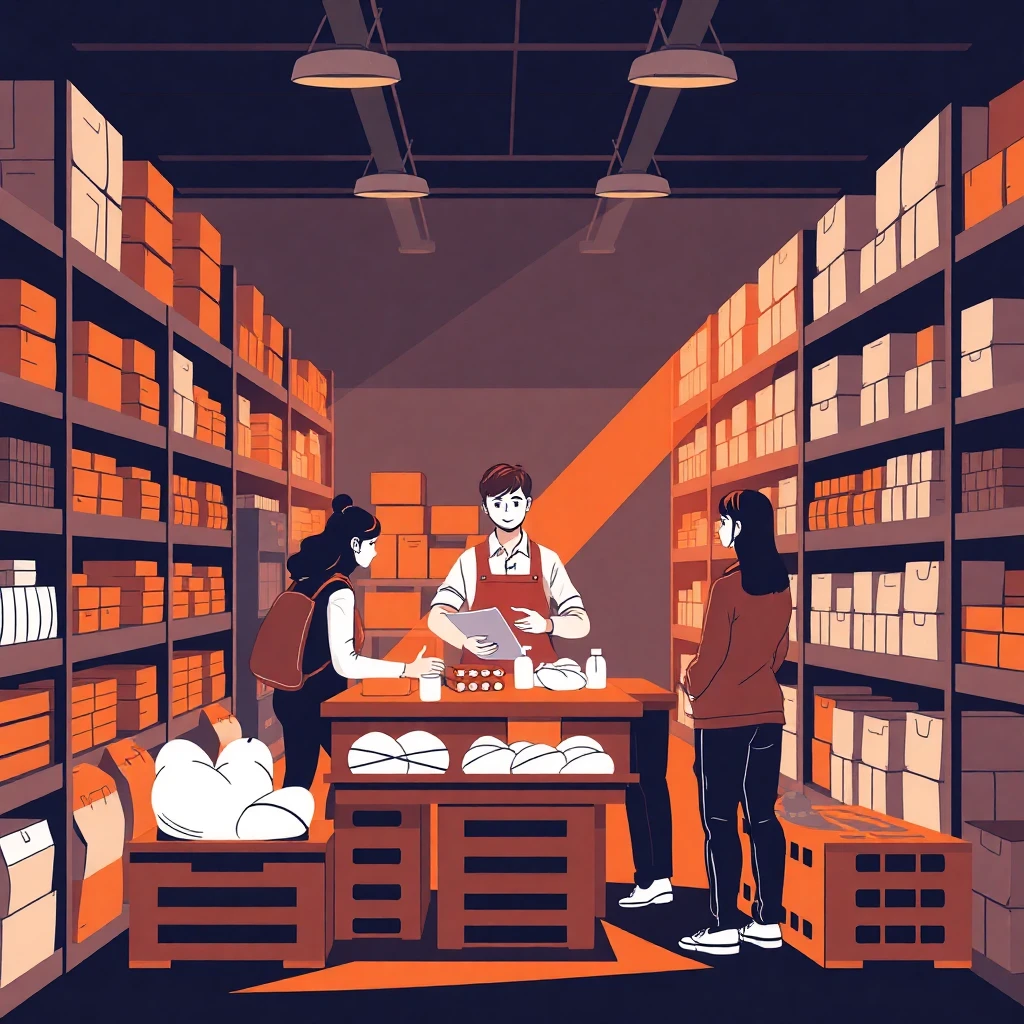 Trabajo de ventas en almacén