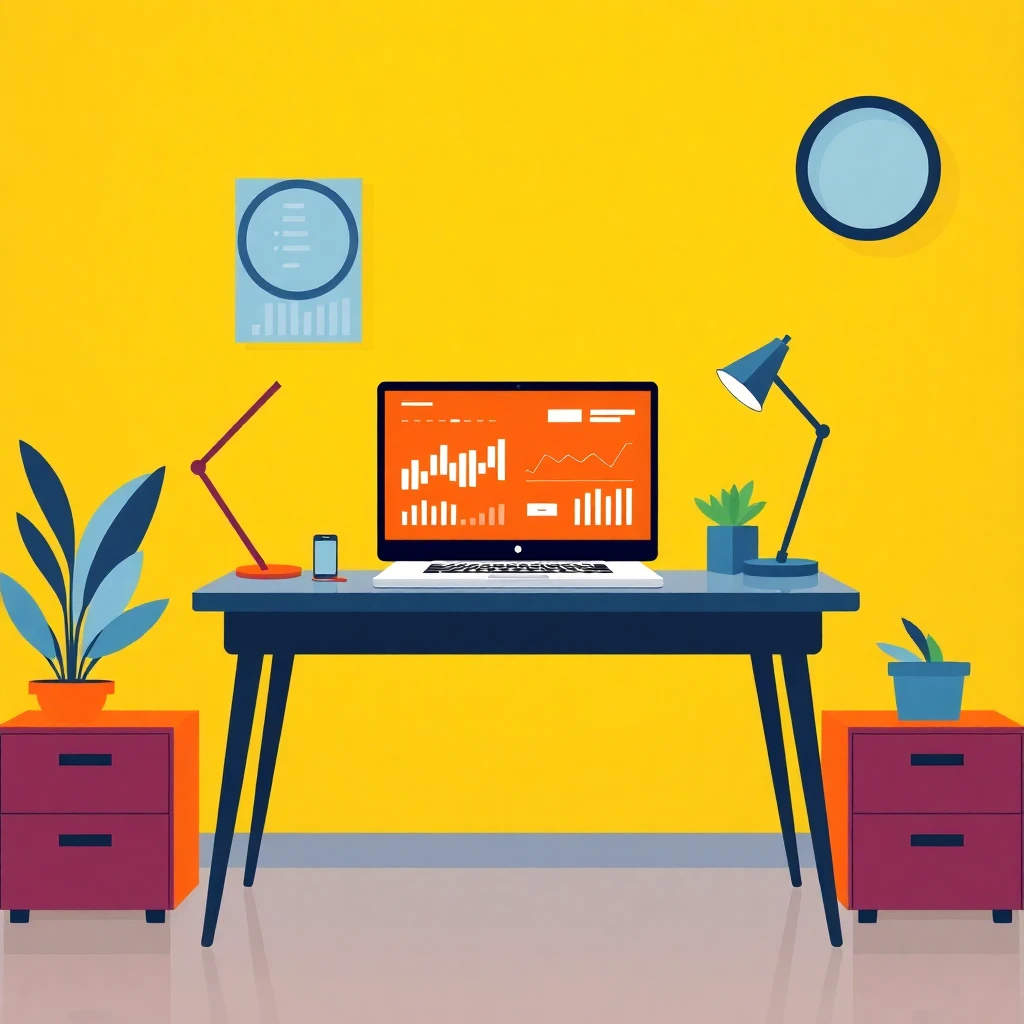 Elegante configuración de oficina