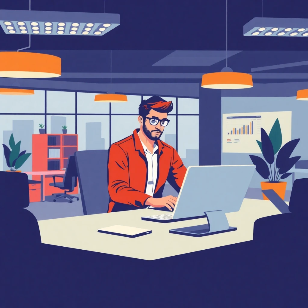 Analista de datos trabajando