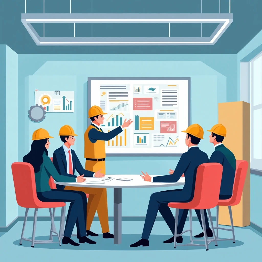 Supervisor en una reunión de planificación