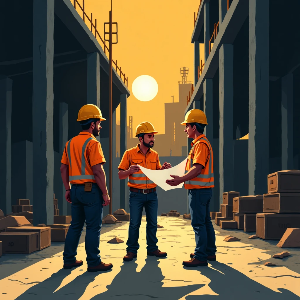 Ingeniero de proyectos liderando discusión