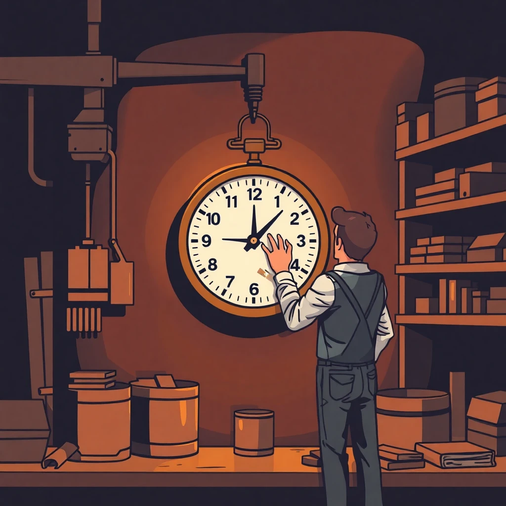 Trabajador ajustando su horario