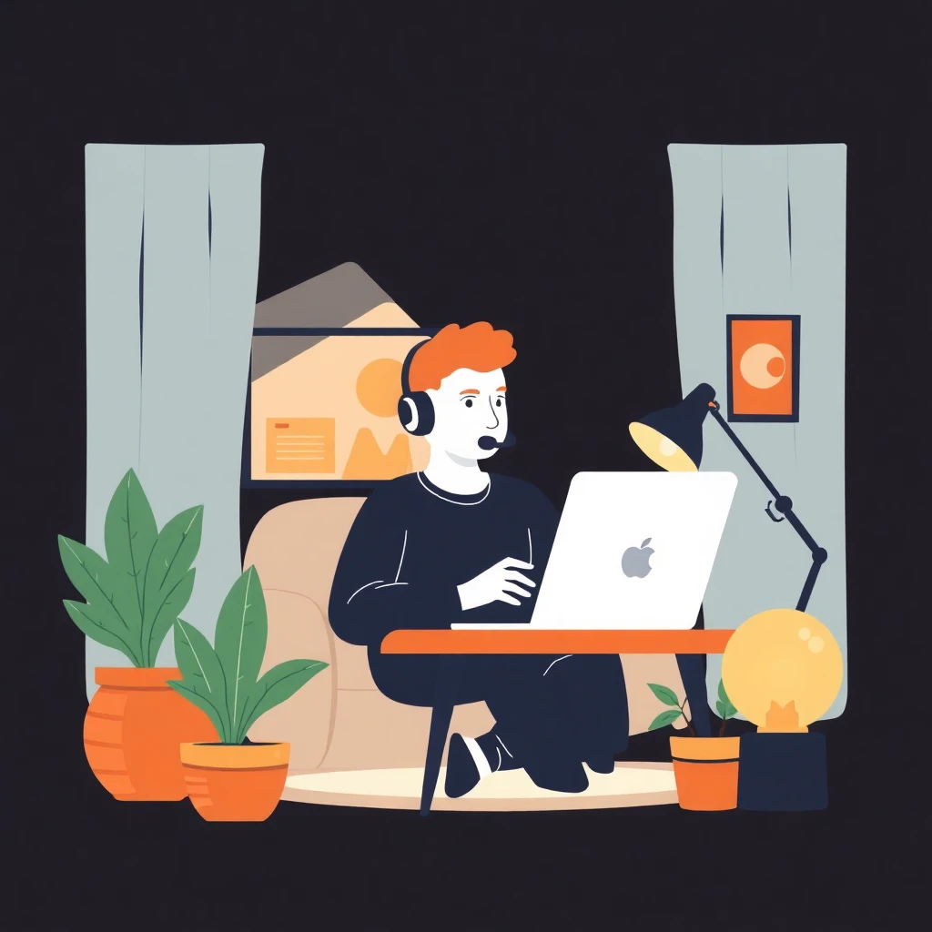 Remote customer service work setup