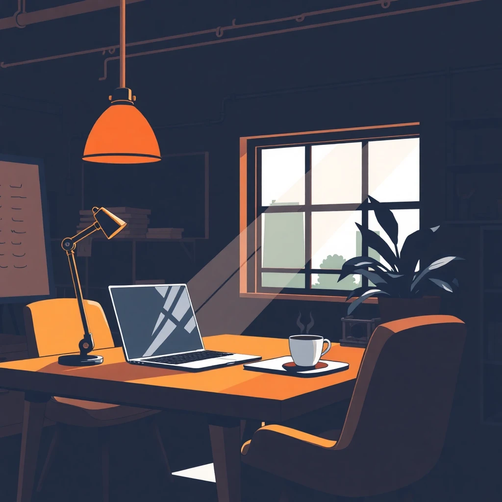 Comfortable remote work setup
