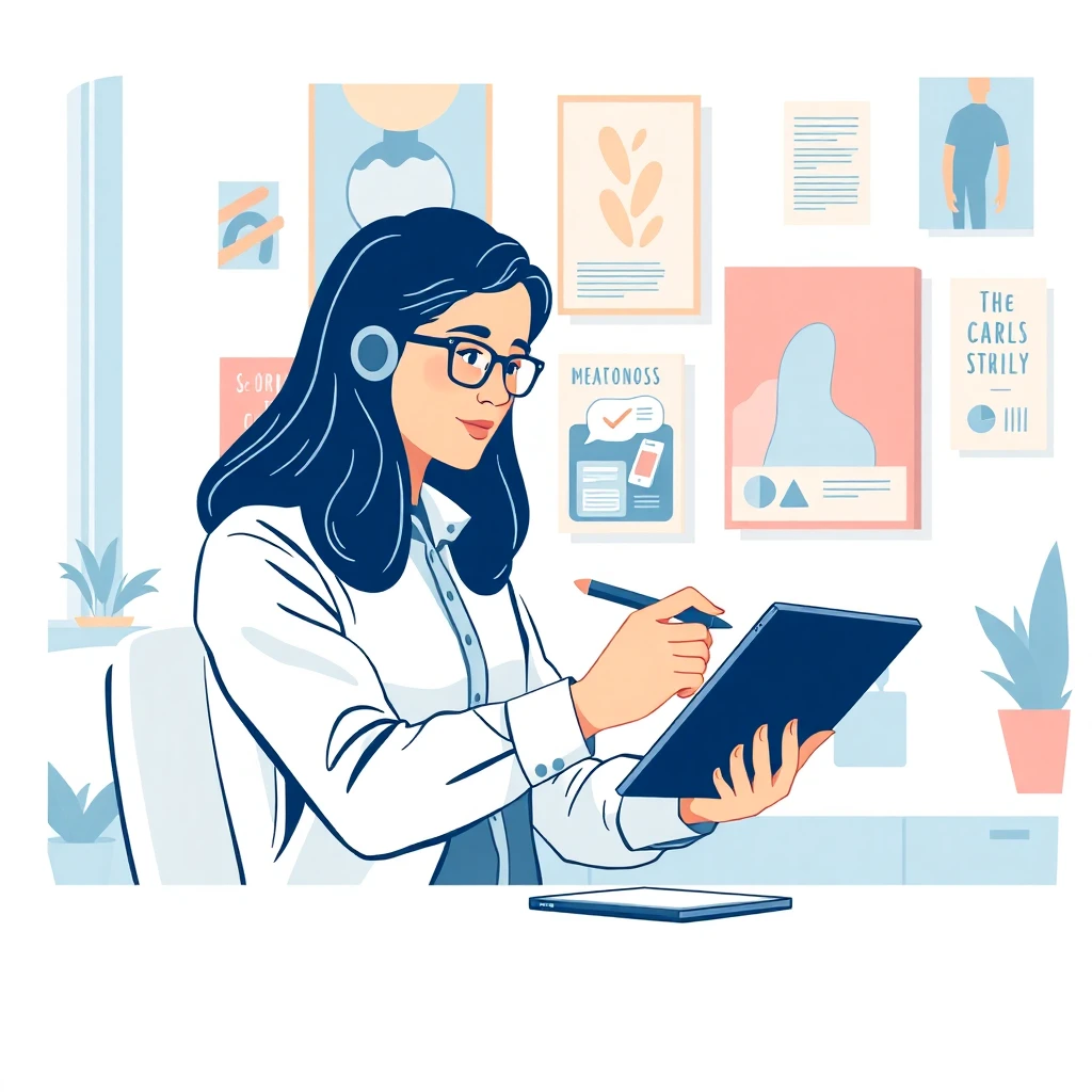 Remote content creator at work