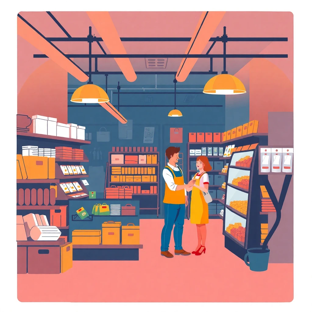 Retail environment with customer interaction