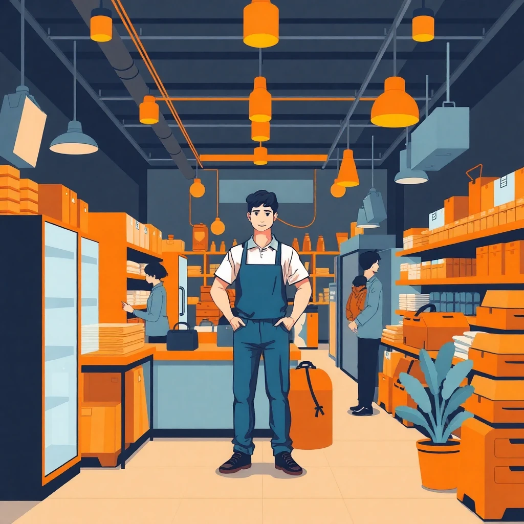 Retail professional engaging with customers