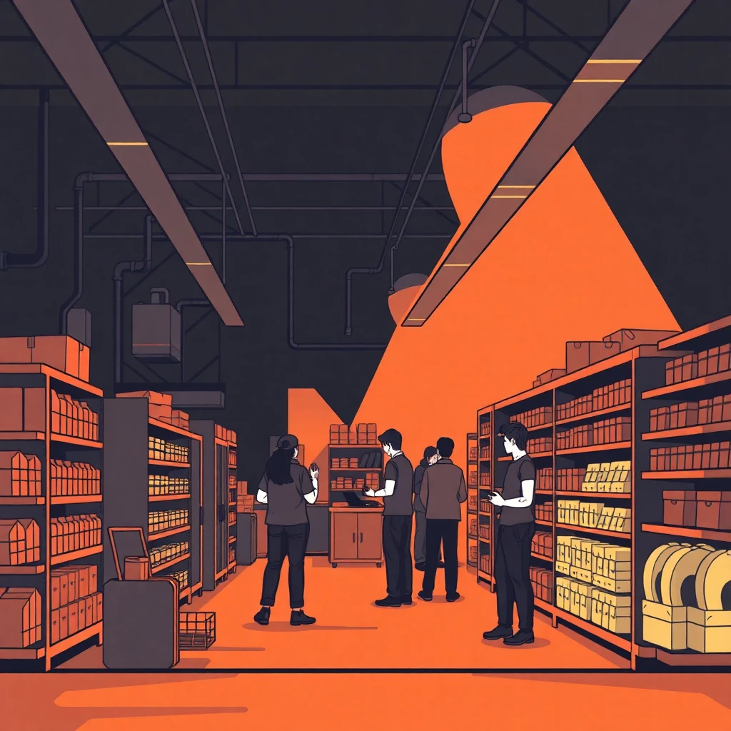 Busy retail sales floor